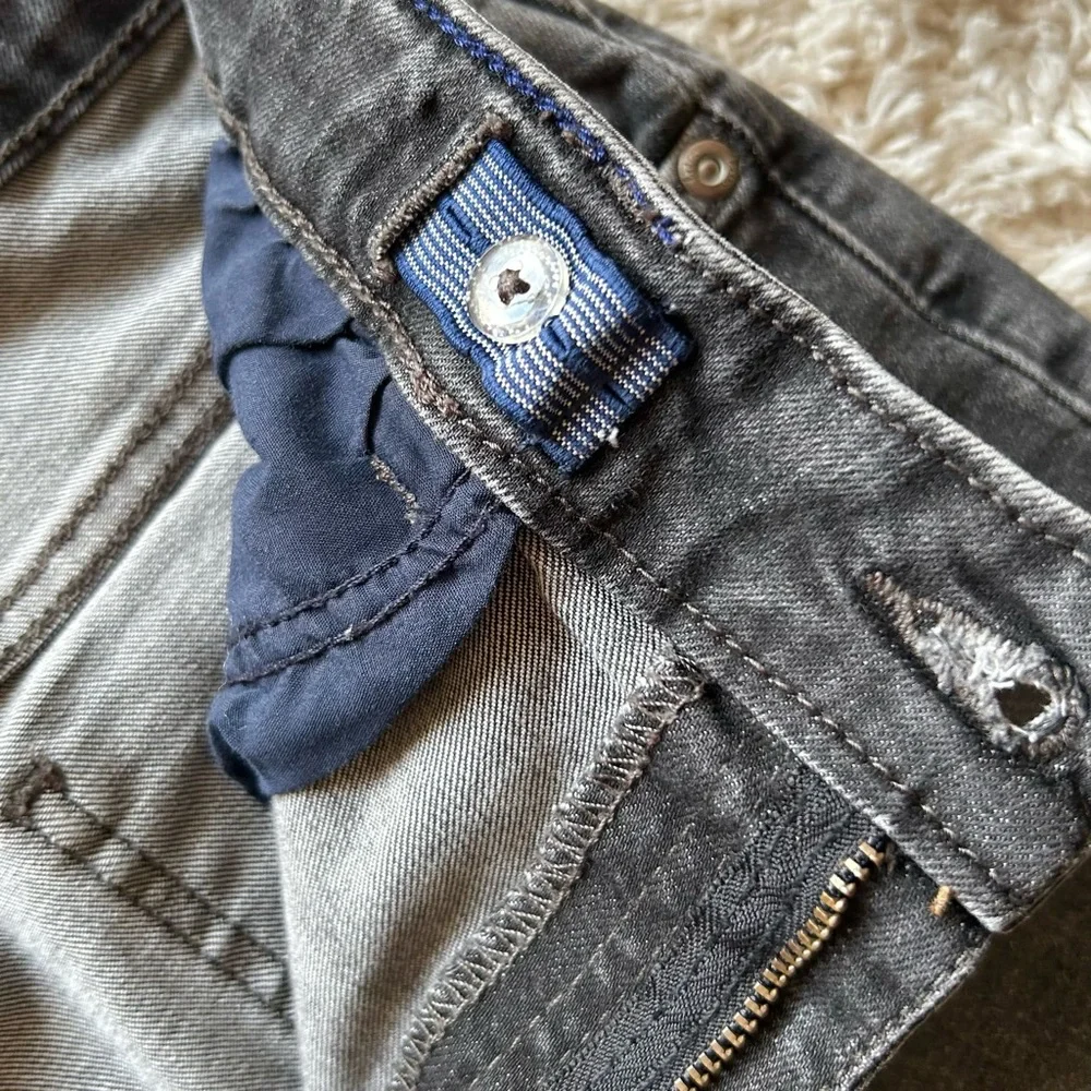 Boden Black Adjustable Waist Straight Leg Stretchy Jeans Button Zipper Sz 15Y L - Picture 7 of 10